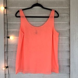 💸 Neon Coral Semisheer Double Layer Tank
